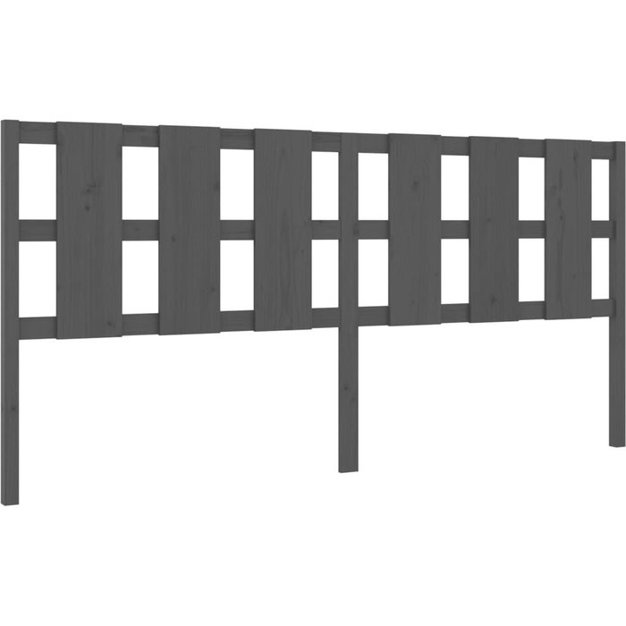 Cabecero de cama - mueble cabecero madera maciza de pino gris 205,5x4x100 cm