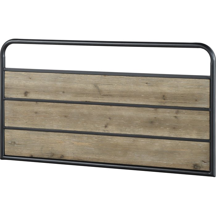 Cabecero de madera de abeto y hierro 110x60 cm