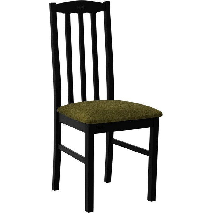 Silla victorville 366, negro, 90x43x48cm, tapiz, de madera