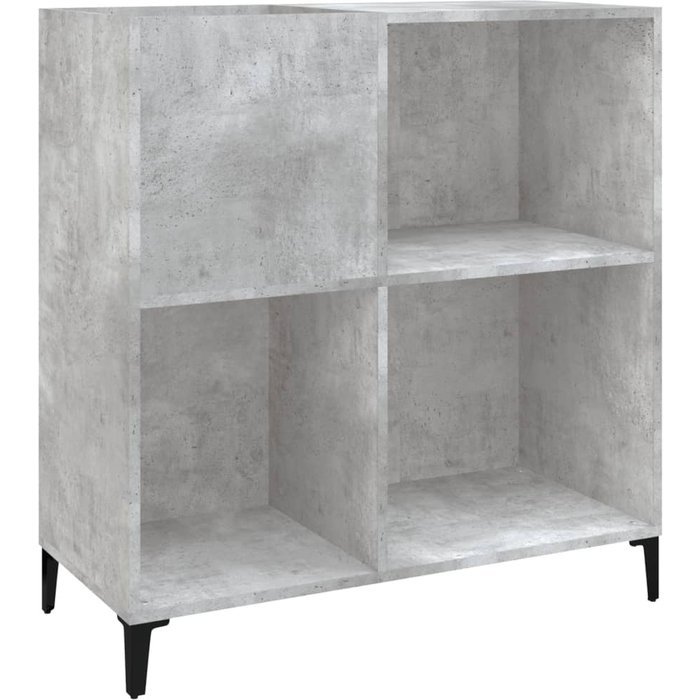 Mueble discos madera contrachapada gris hormigón 84,5x38x89 cm – comfortxl