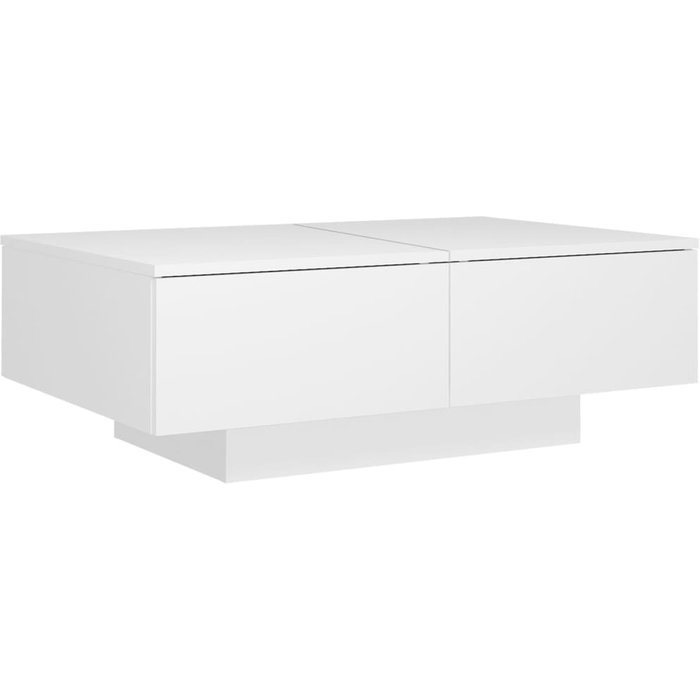 Mesa de centro madera contrachapada blanco 90x60x31 cm - comfortxl