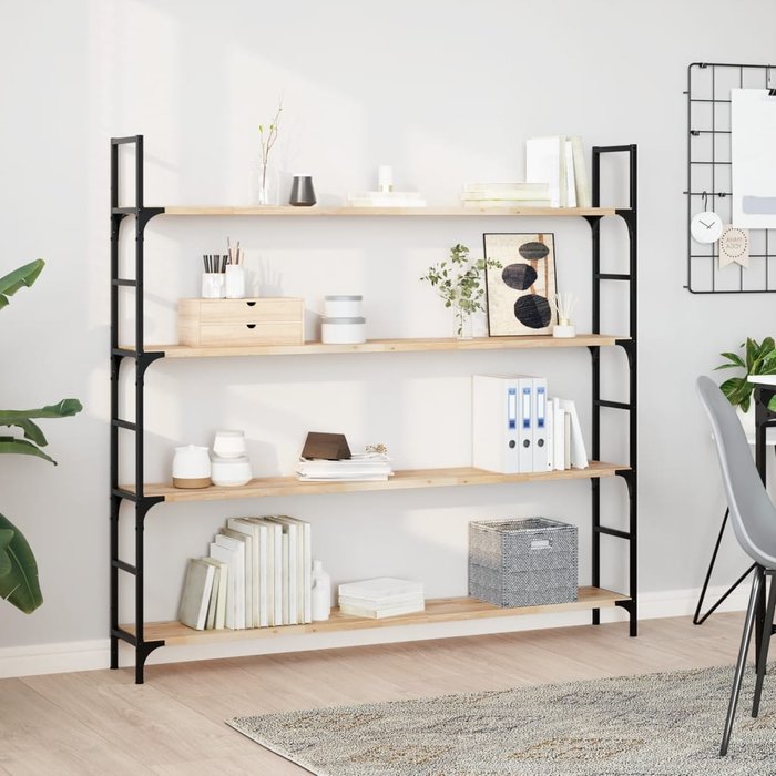 Maison exclusive - estantes flotantes 2 uds madera acacia sin tratar 140x20x2 cm