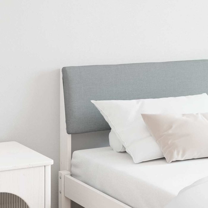 Maison exclusive - cabecero tapizado gris claro 200 cm madera de pino macizo