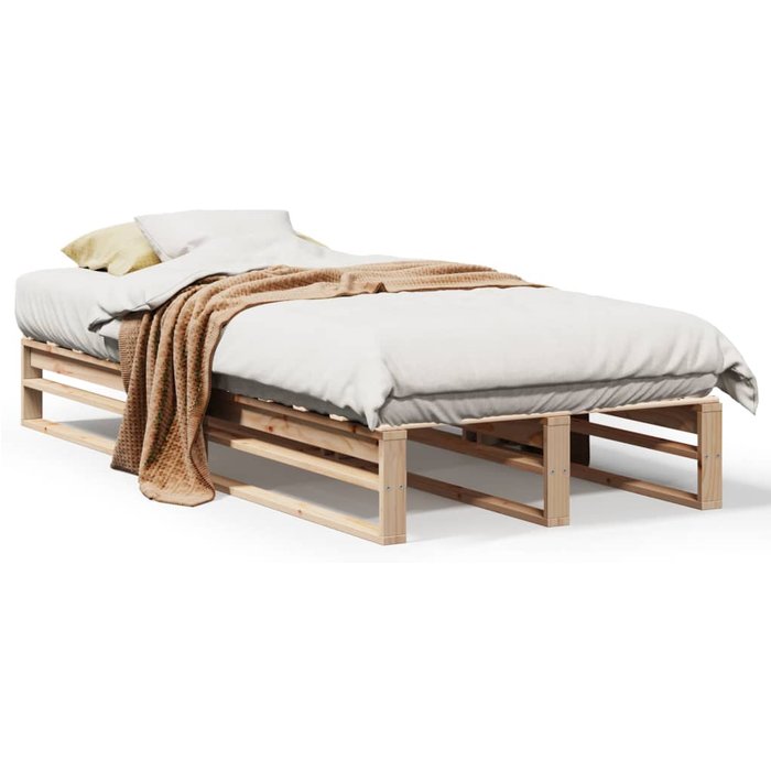 Estructura de cama sin colchón madera maciza de pino 90x200 cm — comfortxl