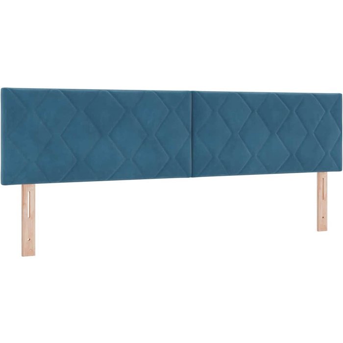 Cabecero cama - mueble cabecero led azul oscuro 180 cm terciopelo