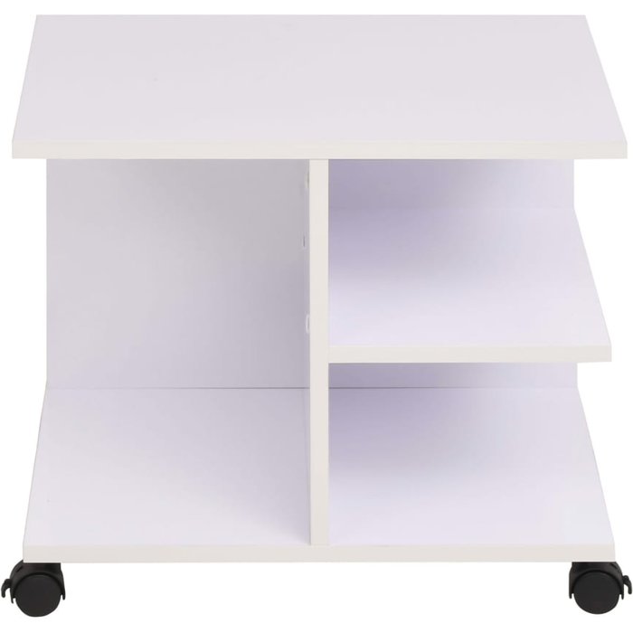 Estantería | librería divisora con ruedas blanca 50x35x42 cm cfw27380
