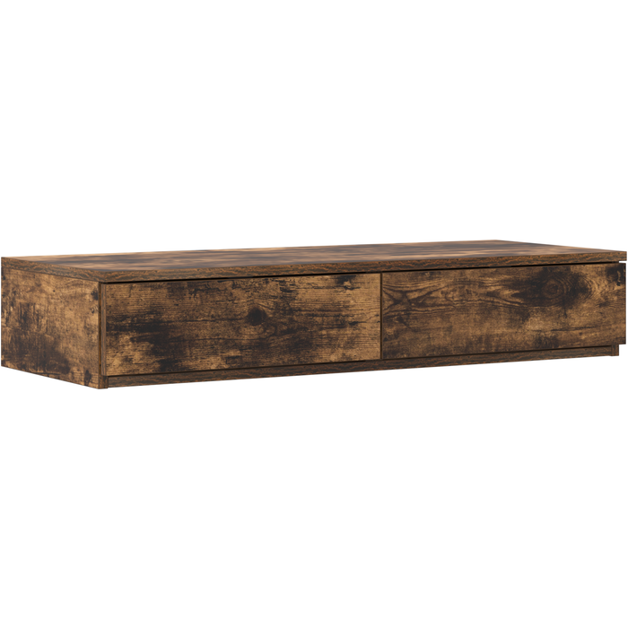 Cajones de cama madera ingeniería roble ahumado 100x36,5x16,5cm cfw96109