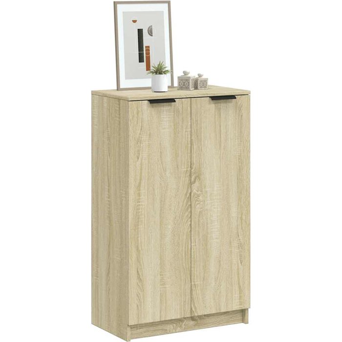 Zapatero, roble sonoma, 59x35x100,5 cm, madera de ingeniería.