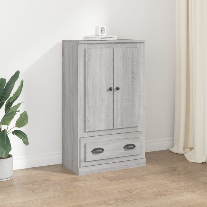 Maison exclusive - aparador de madera contrachapada gris sonoma 60x35,5x103,5 cm