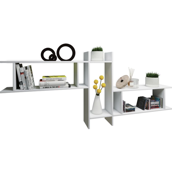 Vcm estantería sirola blanco h. 80 x b. 188 x t. 20 cm