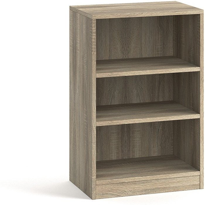 Pequeña biblioteca de diseño con 2 estantes, color roble claro colección tolly