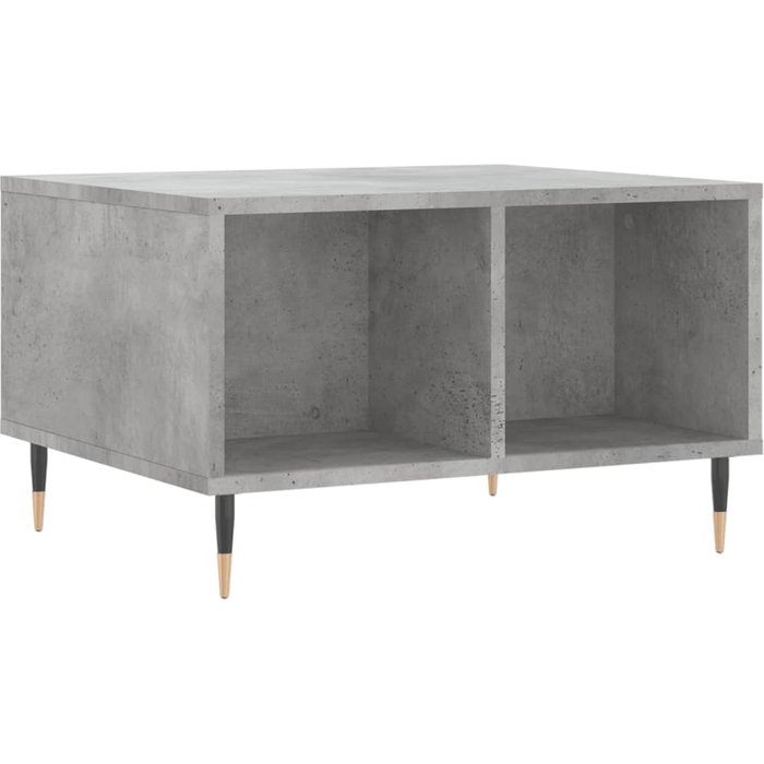 Mesa de centro madera contrachapada gris hormigón 60x50x36,5 cm