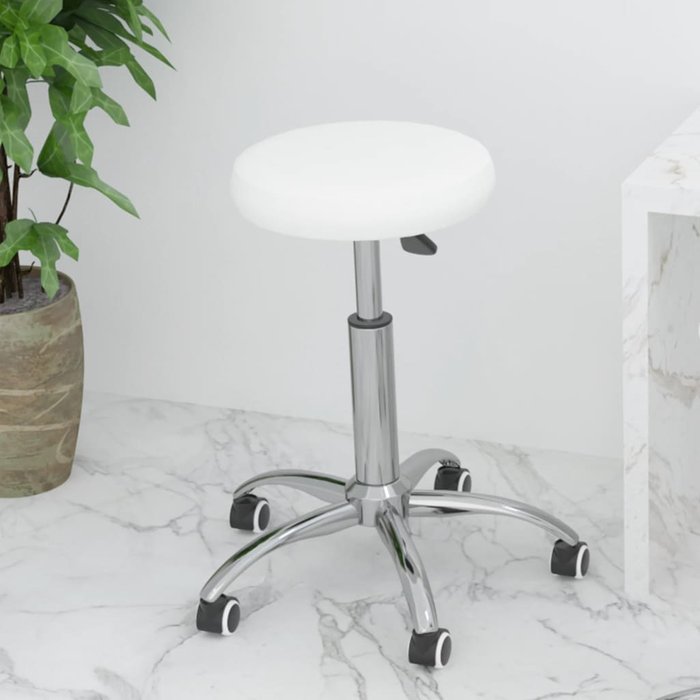Silla de oficina | silla gaming giratoria de cuero sintético blanco cfw45470