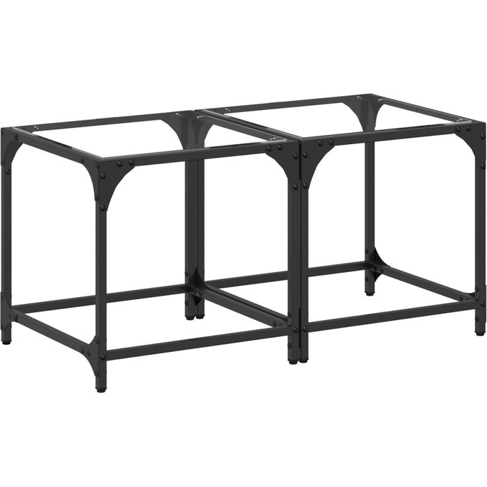 Mesas de centro 2 piezas cristal transparente y acero 40x40x40 cm - comfortxl