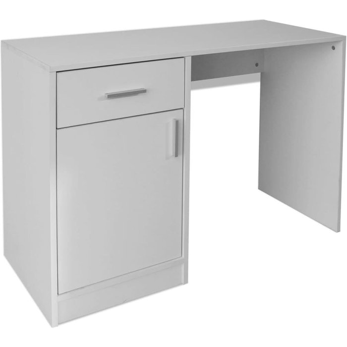 Escritorio con cajón y armario blanco 100x40x73 cm - comfortxl
