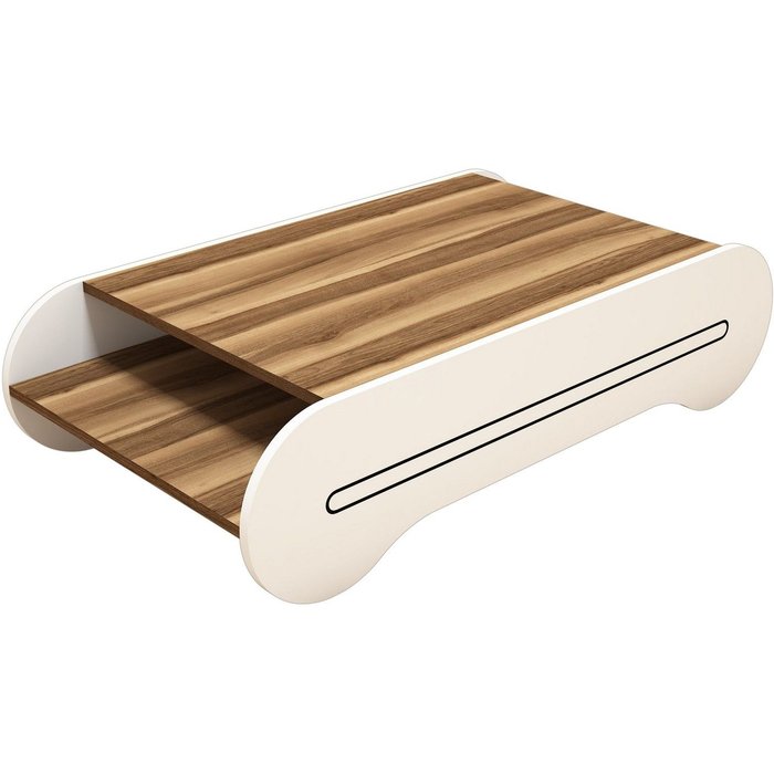 Mesa de centro cool blanco nogal