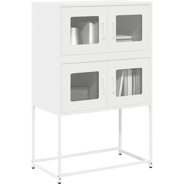 Maison exclusive - aparador de acero blanco 68x39x107 cm