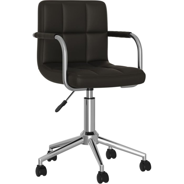 Silla de oficina | sillón oficina giratoria de cuero sintético negro cfw682733