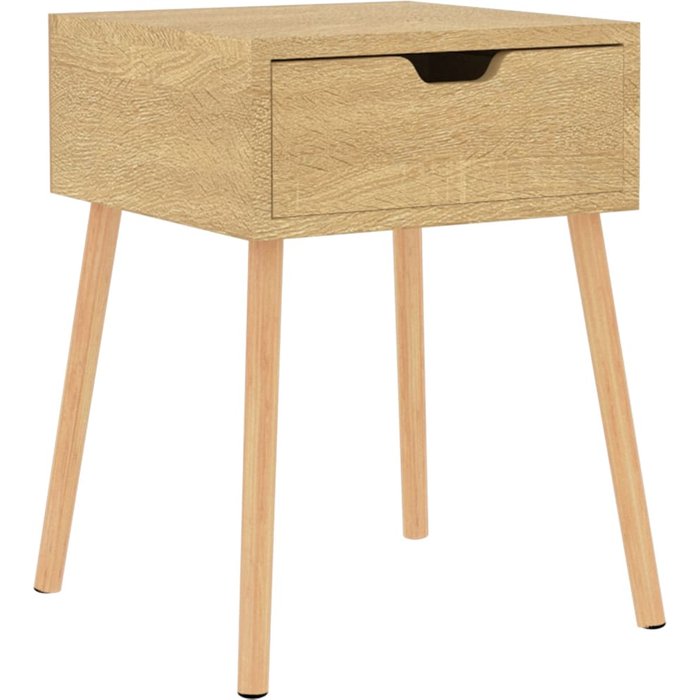 Mesita de noche roble sonoma 40x40x56 cm aglomerado