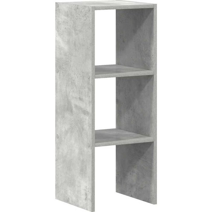 Librería apilable madera contrachapada gris cemento 30x30x80 cm