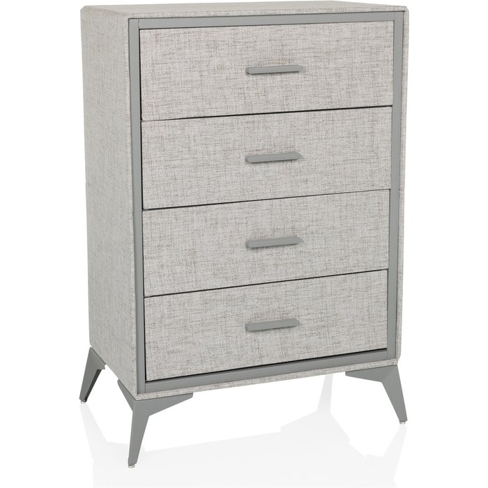 Cómoda skuffy 64x35x90cm 4 cajones gris hjh living