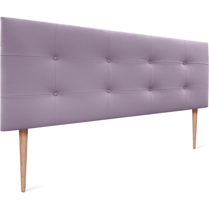 Dhome cabecero de polipiel capitoné 145x115cm con patas camas 135/140 - lila