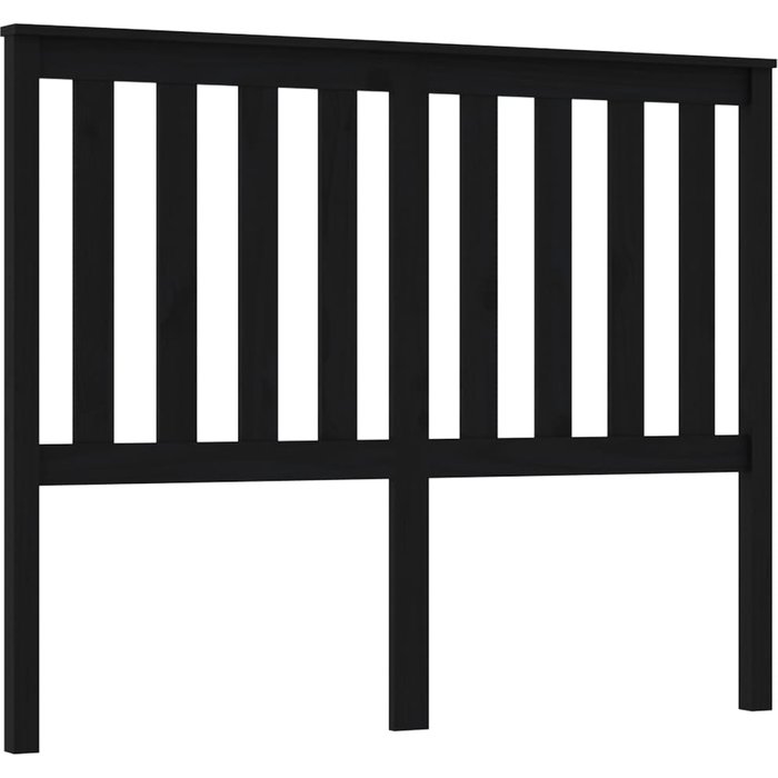 Cabecero de cama madera maciza de pino negro 146x6x101 cm - comfortxl