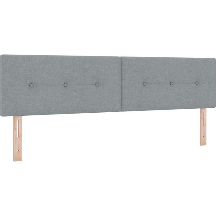 Cabecero de con botones en gris claro de 180 cm de tela cfw3698746