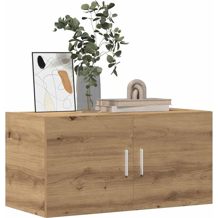 Mueble de pared artesanal de roble 80x39x40 cm de madera contrachapada