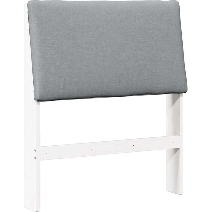 Cabecero cama - mueble cabecero tapizado gris claro 80 cm madera de pino macizo