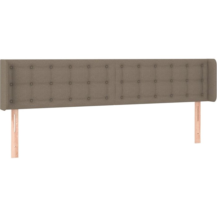 Cabecero cama - mueble cabecero de tela gris taupe 163x16x78/88 cm