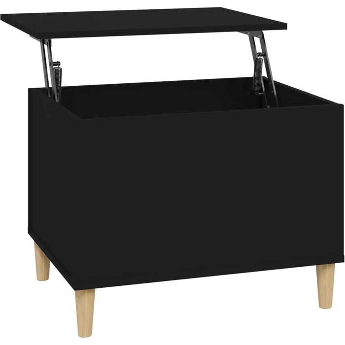 Mesa de centro madera contrachapada negro 60x44,5x45 cm