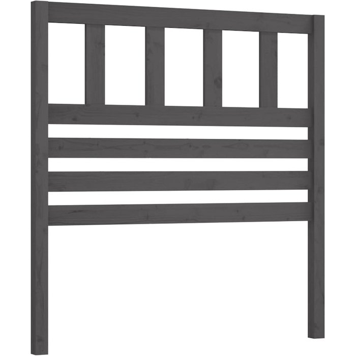 Cabecero de cama - mueble cabecero madera maciza de pino gris 106x4x100 cm