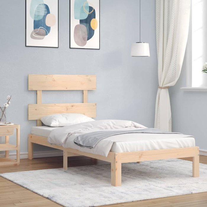 Maison exclusive - estructura de cama individual con cabecero madera maciza