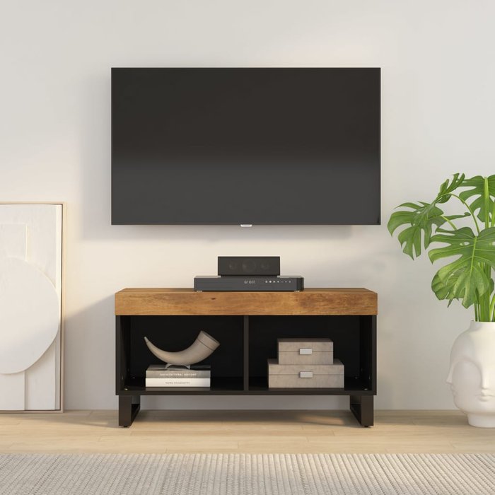 Mueble tv 85x33x43,5 cm madera maciza de mango