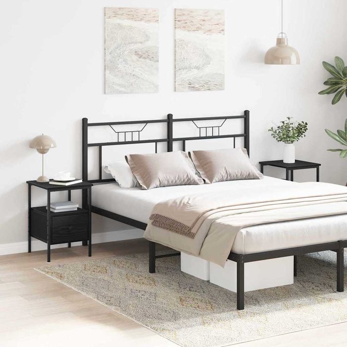 Maison exclusive - armario de noche con cajón 2 pcs roble negro 34 x 36 x 50 cm