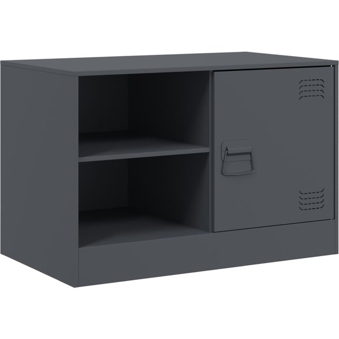 Mueble para tv | mueble de salón de acero gris antracita 67x39x44 cm cfw21944