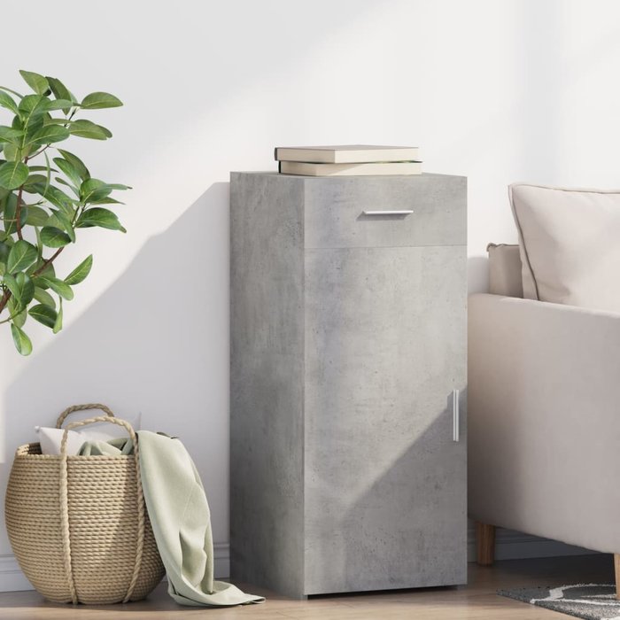 Aparador gris cemento 40x42,5x93 cm madera contrachapada