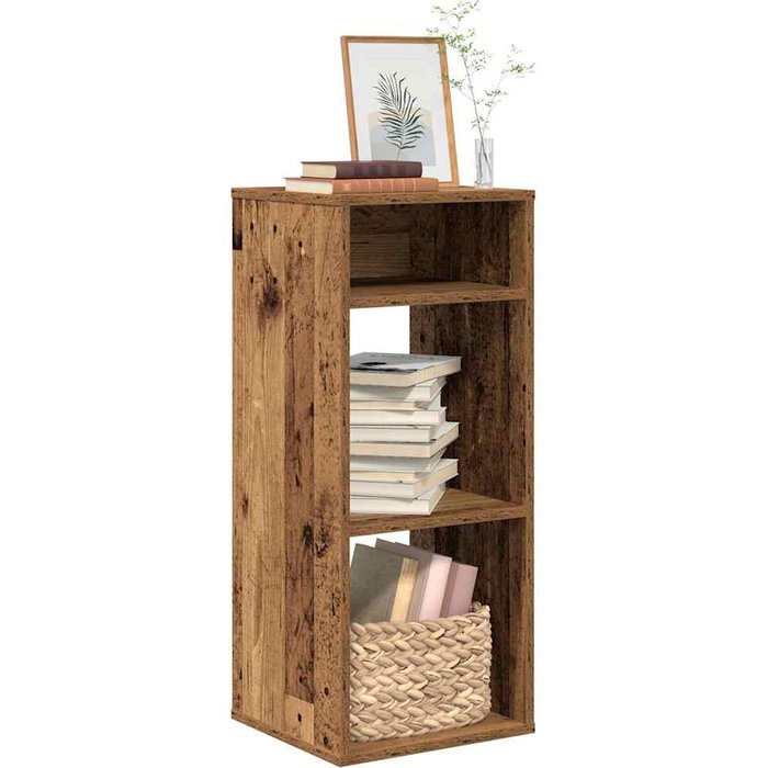 Maison exclusive - estantería madera ingeniería madera envejecida 34x31x80 cm