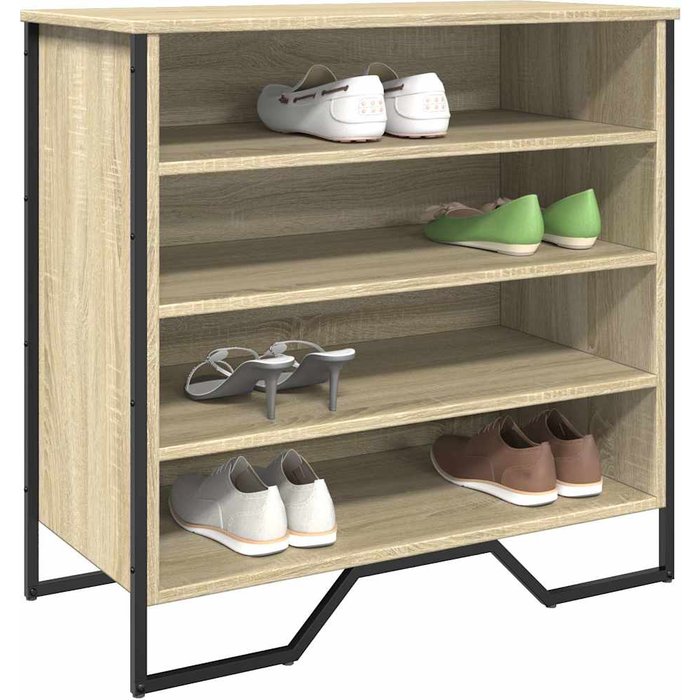 Zapatero sonoma de roble, 80x38x78 cm, madera de ingeniería.