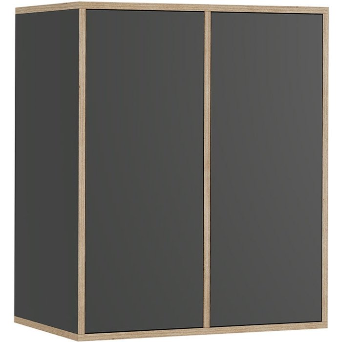 Vicco estante de pared tetrix, antracita, 63 x 75 cm con 2 puertas
