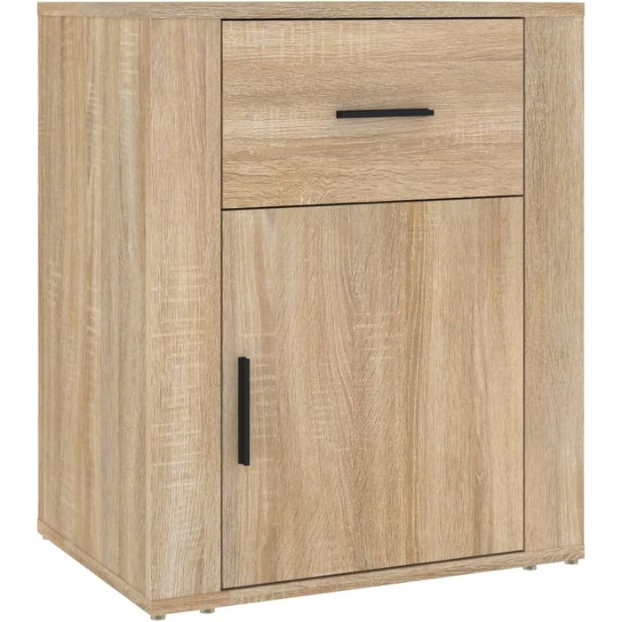 Mesita de noche madera contrachapada roble sonoma 50x36x60 cm - comfortxl