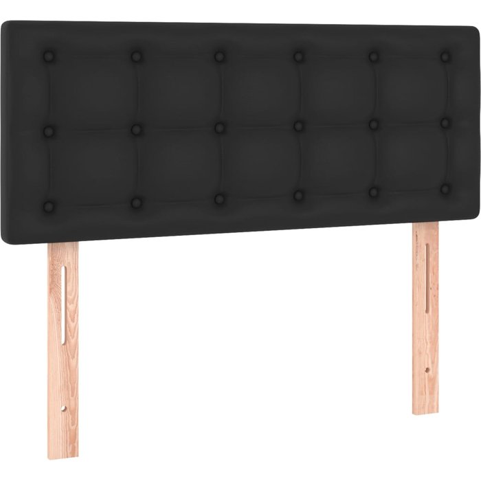 Cabecero cama - mueble cabecero de cuero sintético negro 90x5x78/88 cm