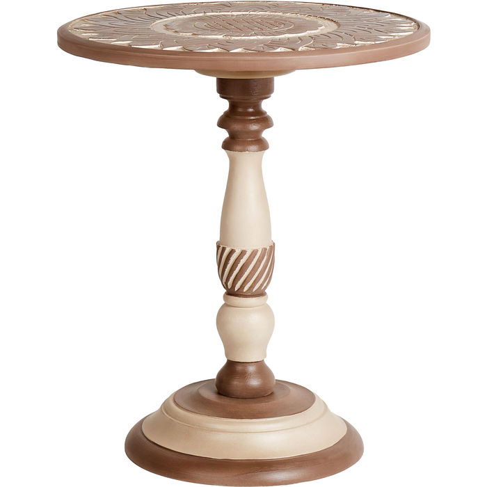 Beliani mesa auxiliar eulo madera de mango marrón