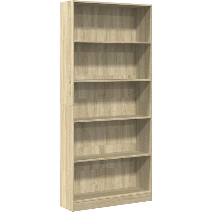 Estantería de madera de ingeniería roble sonoma 80x24x176 cm – comfortxl