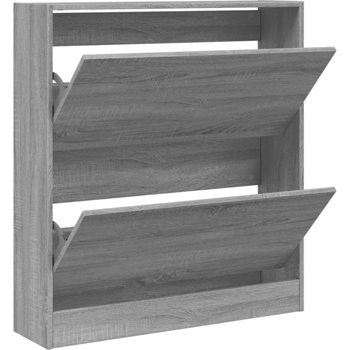Zapatero de madera de ingeniería gris sonoma 80x21x87,5 cm - comfortxl