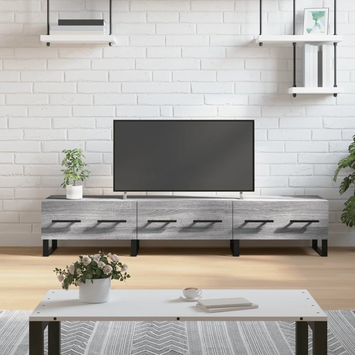 Vidaxl mueble de tv madera de ingeniería gris sonoma 150x36x30 cm