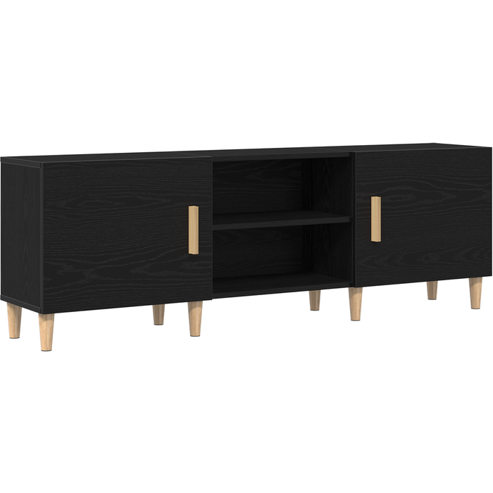 Soporte de tv | mueble de salón | armario tv - roble negro cfw84412