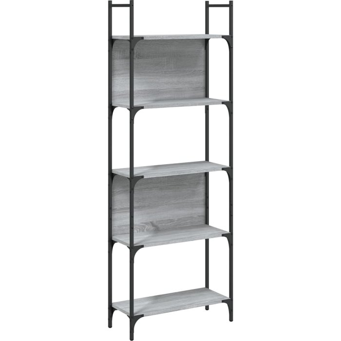 Librería de 5 estantes madera gris sonoma 60,5x24x166,5 cm – comfortxl