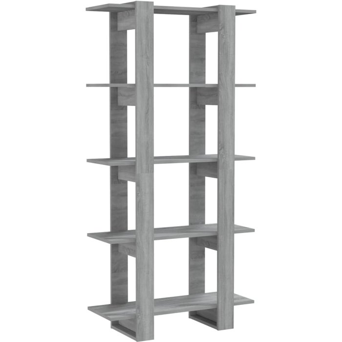 Estantería madera contrachapada gris sonoma 80x30x160 cm – comfortxl